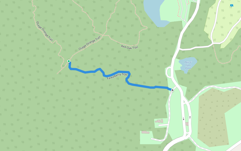 Farkelberry Trail walking route map in Wills Point