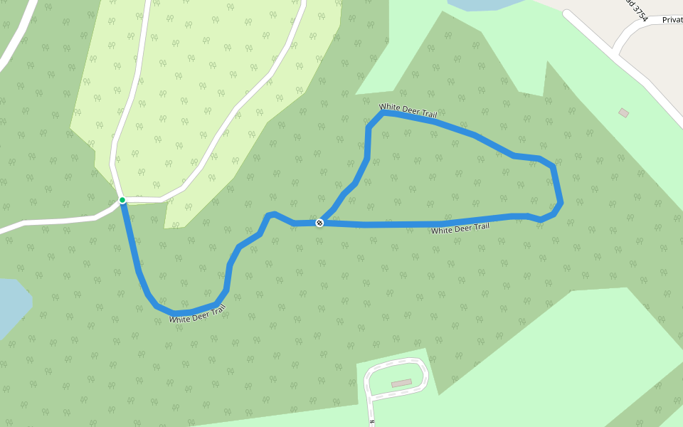 White Deer Trail walking route map in Wills Point