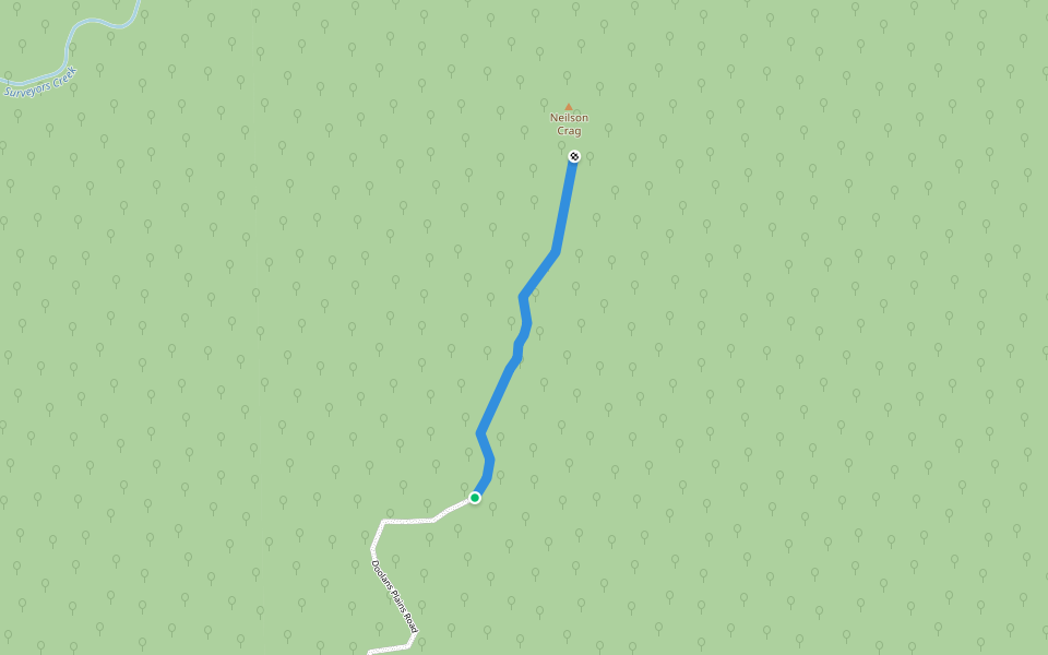 Neilson Crag Track walking route map in Arbuckle