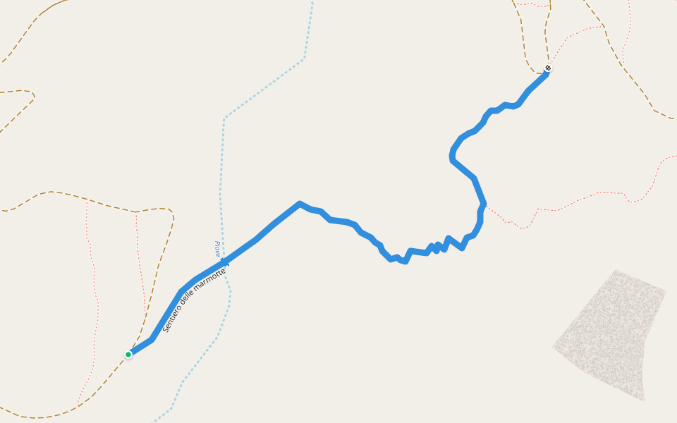 Sentiero delle marmotte walking route map in Sappada