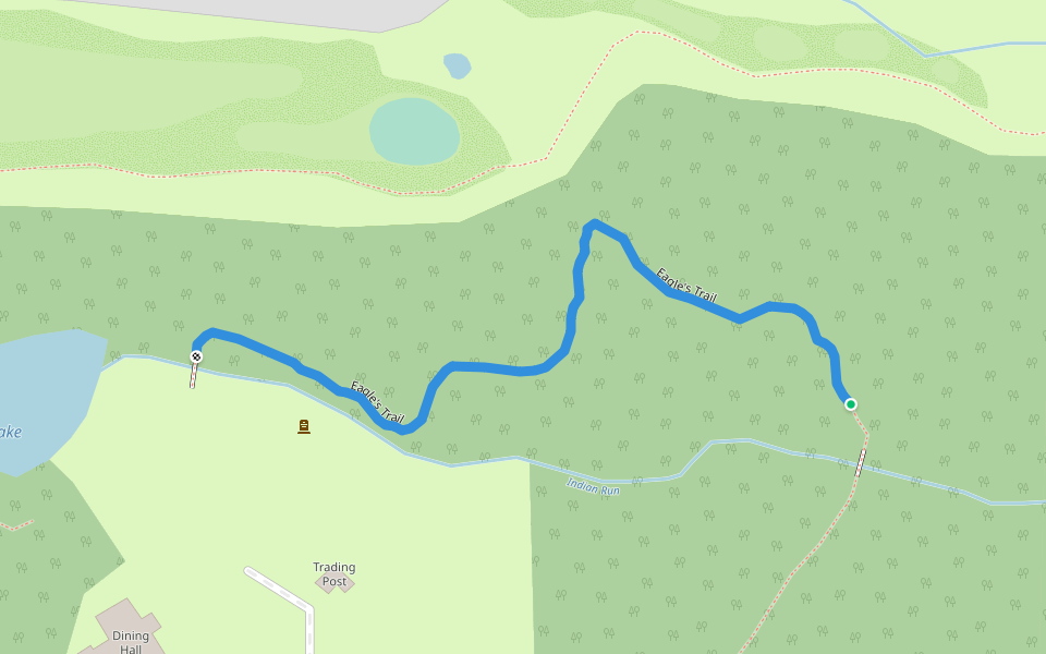 Eagle's Trail walking route map in Canfield