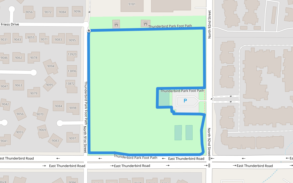 Thunderbird Park Foot Path Walking and Running Scottsdale, Arizona