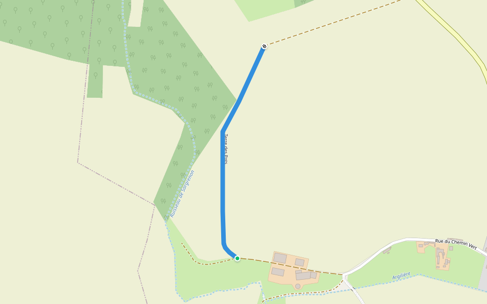 Terre des Pots walking route map in Walincourt-Selvigny