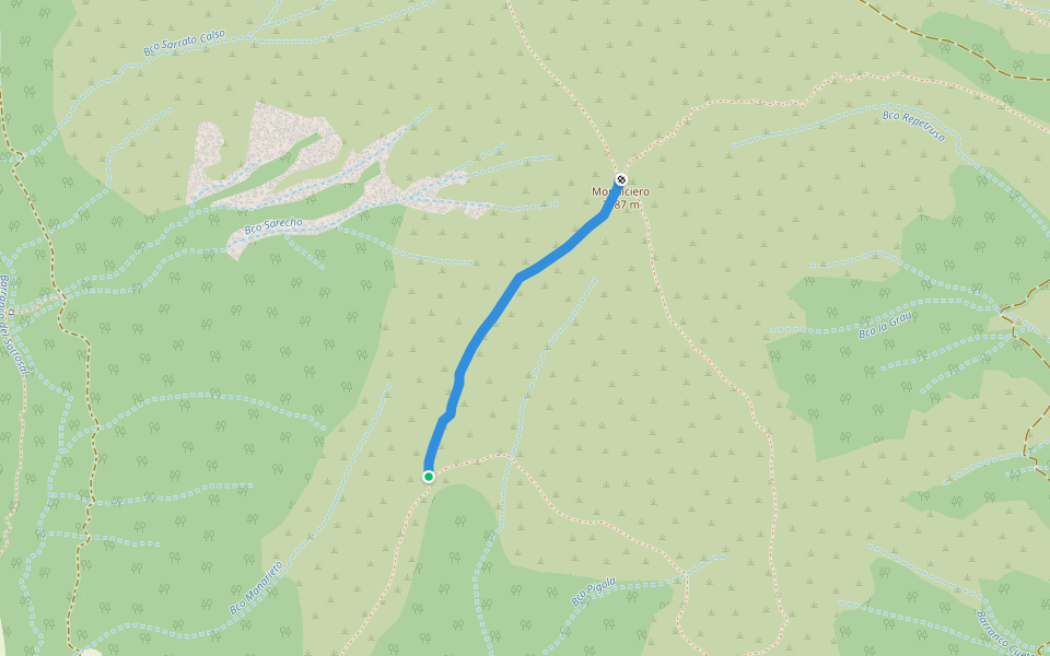 Senda a Mondiciero walking route map in Torla-Ordesa