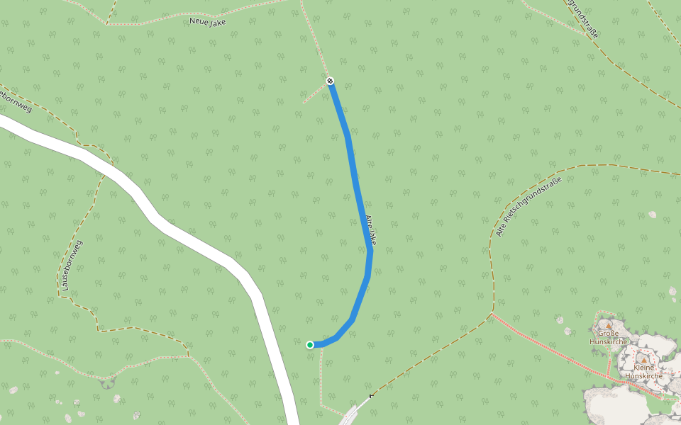 Alte Jäke walking route map in Gohrisch