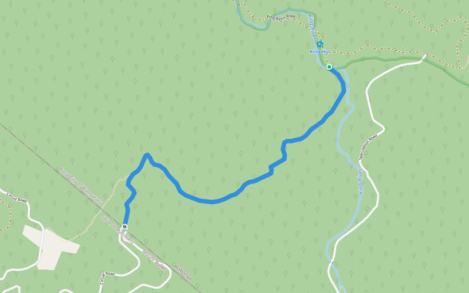 (closed 4WD track) walking route map in Wabonga