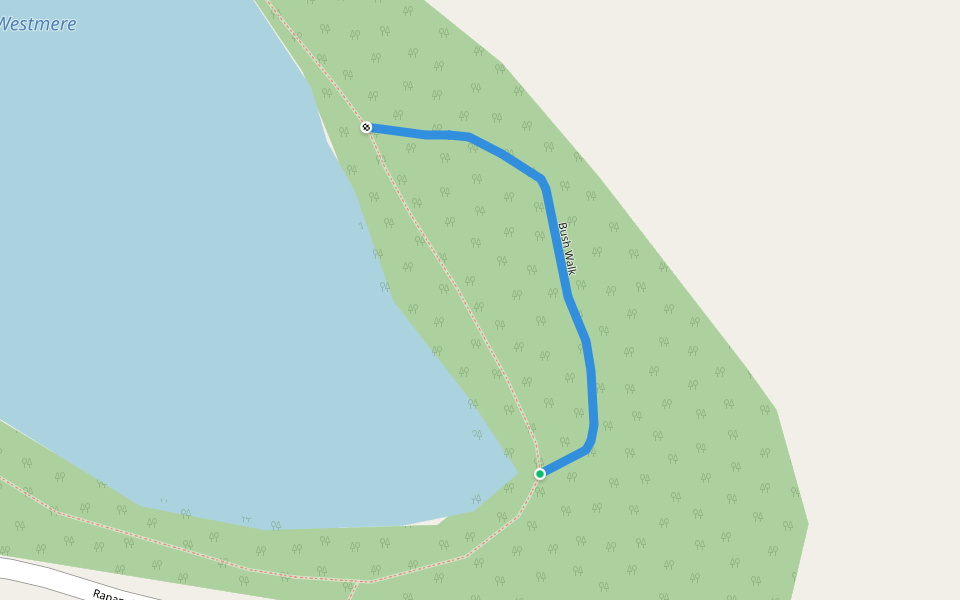 Bush Walk walking route map in Westmere