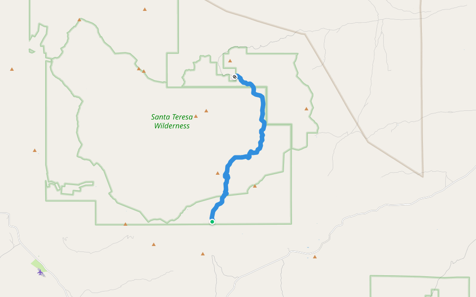 Cottonwood Mountain Trail #66 walking route map in Pima