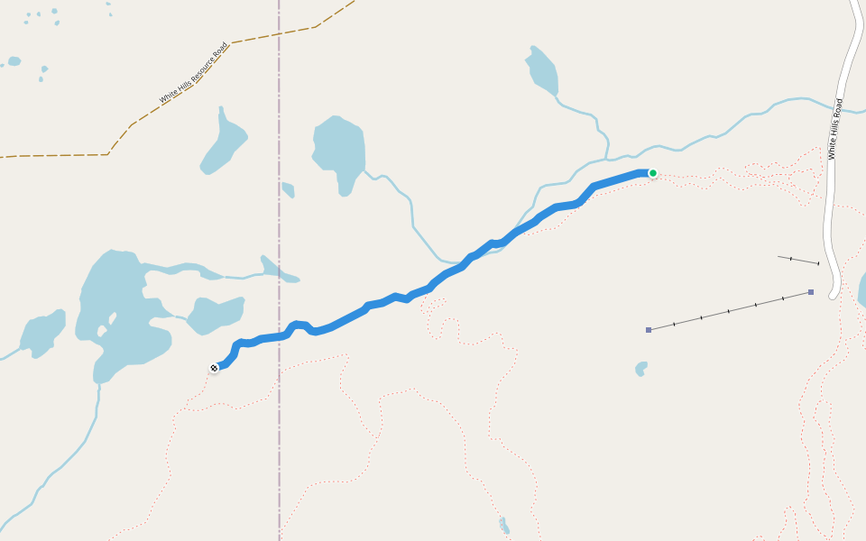 Praire Pond ski trail walking route map in Clarenville