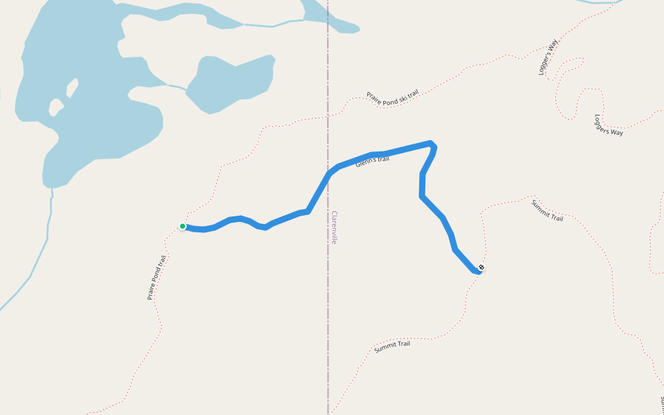 Glenn's trail walking route map in Clarenville