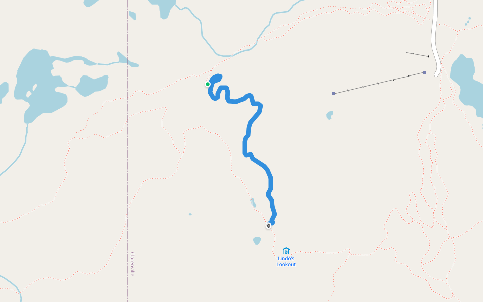 Loggers Way walking route map in Clarenville