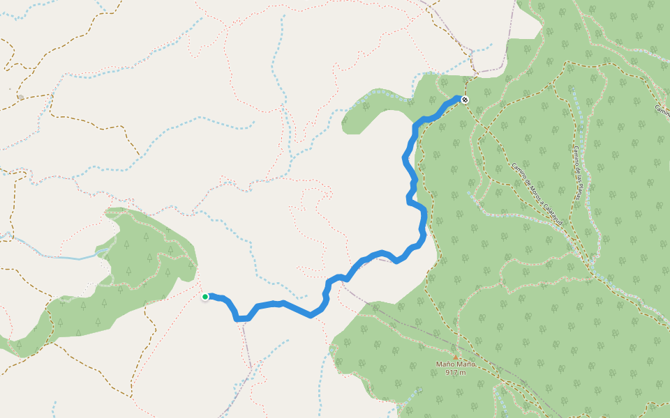 Senda Limite de Caza o de La Paloma walking route map in Ateca