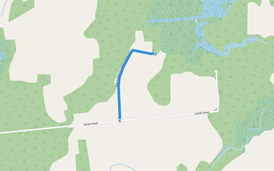 Path to Nature Conservancy walking route map in Battersea