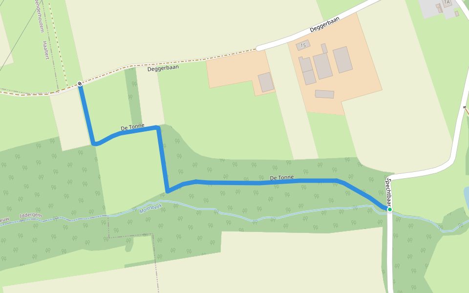 De Tonne walking route map in Denderleeuw