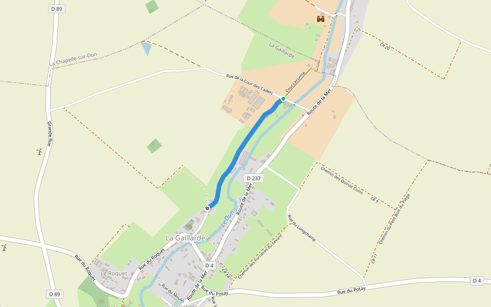 Chemin de la Léproserie walking route map in La Gaillarde