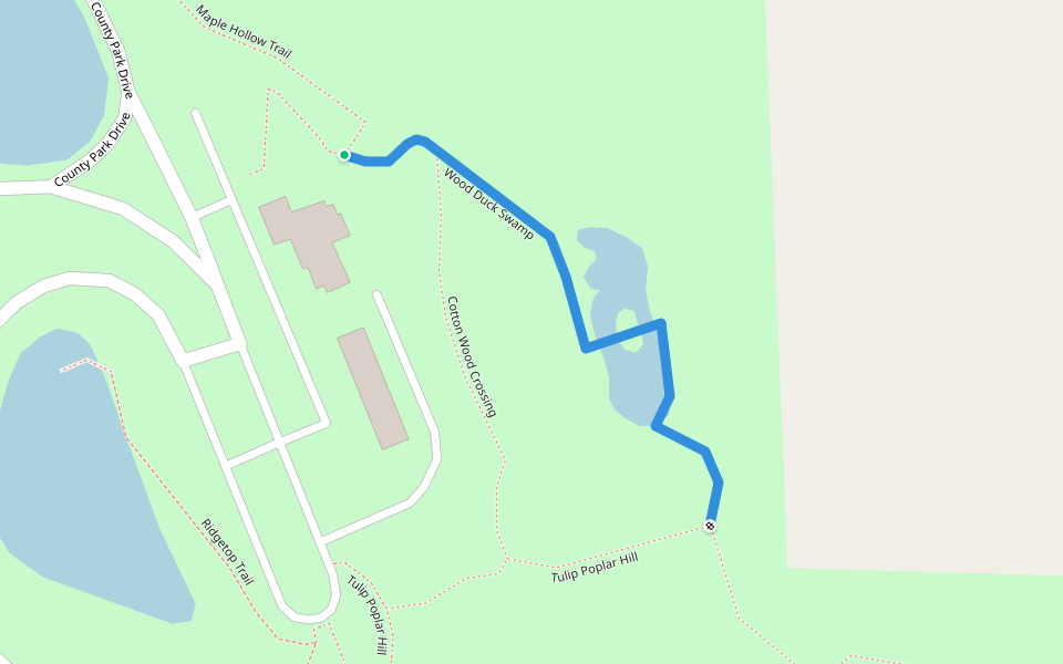 Wood Duck Swamp walking route map in Cape Girardeau