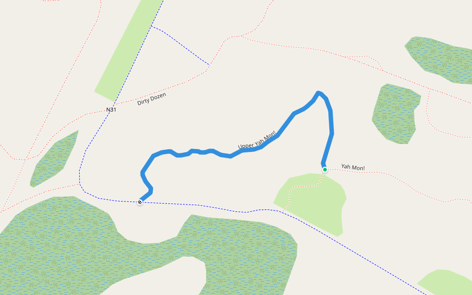 Upper Yah Mon! walking route map in Cohasset