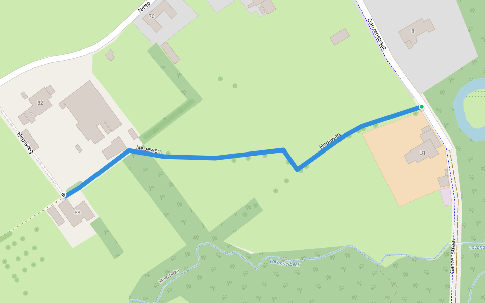 Nepeweg walking route map in Ninove