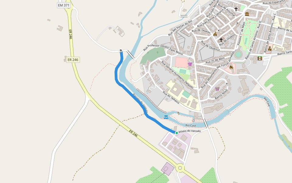 Passeio do Vassalo walking route map in Arronches