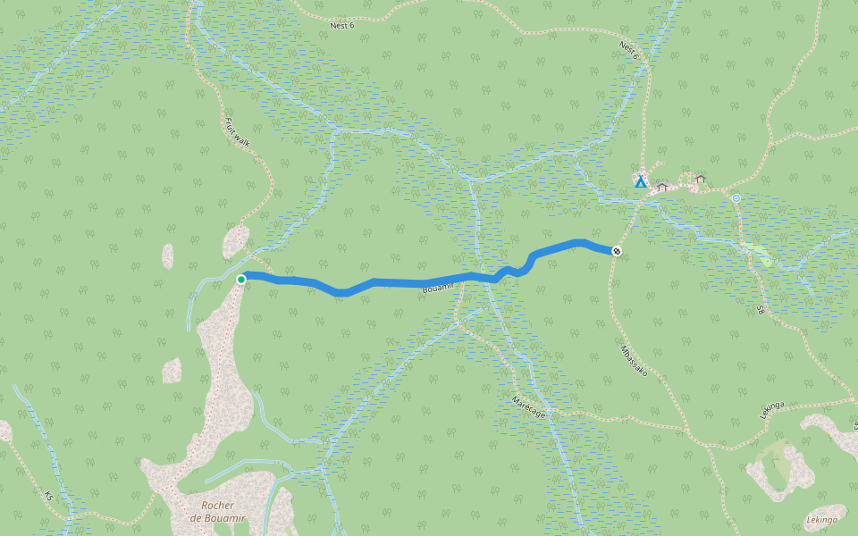 Bouamir walking route map in Chouam
