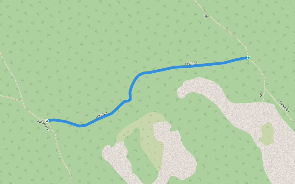 Lekinga walking route map in Chouam