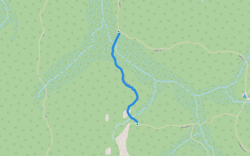 Fruit walk walking route map in Chouam