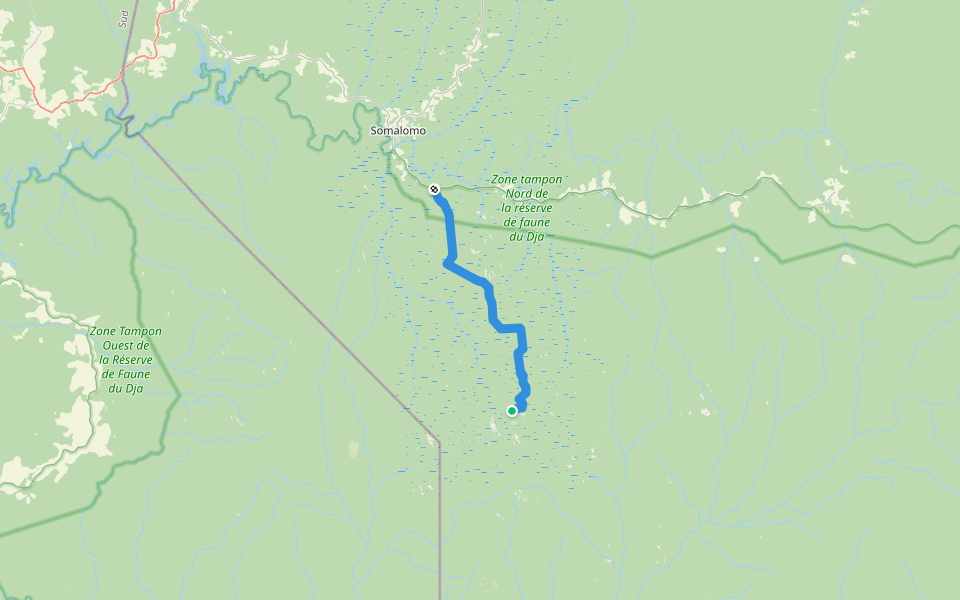 Entrance Trail walking route map in Chouam