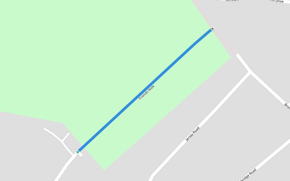 Friends Walk walking route map in Rochester