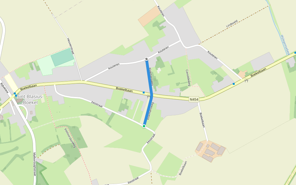 Klokmansweg walking route map in Zwalm