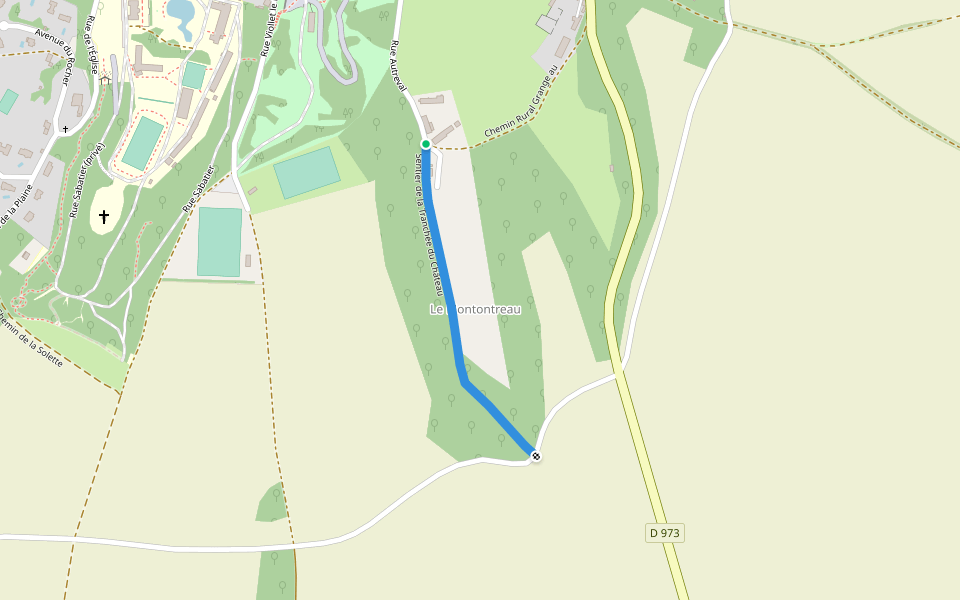 Sentier de la Tranchée du Château walking route map in Pierrefonds