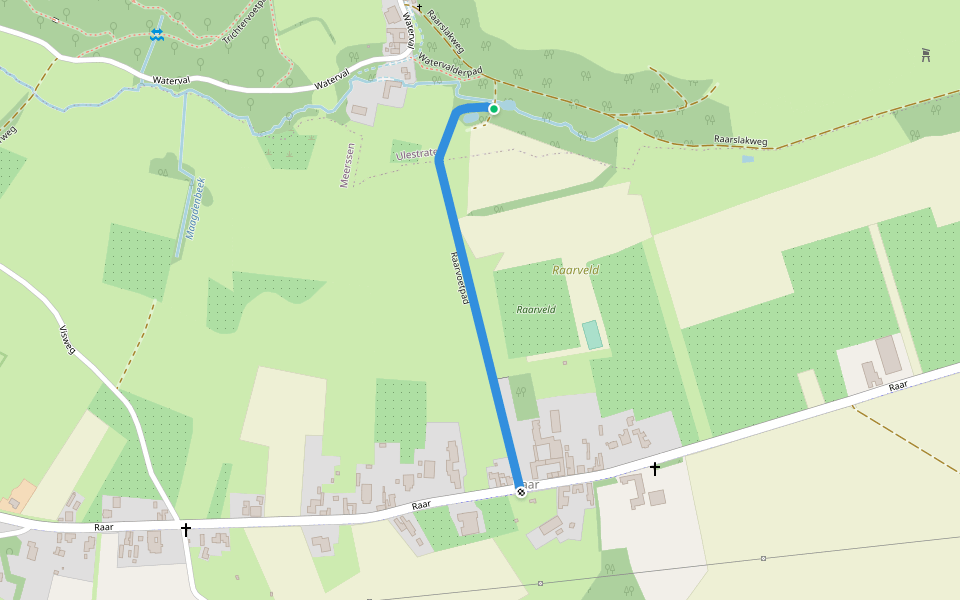 Raarvoetpad walking route map in Ulestraten
