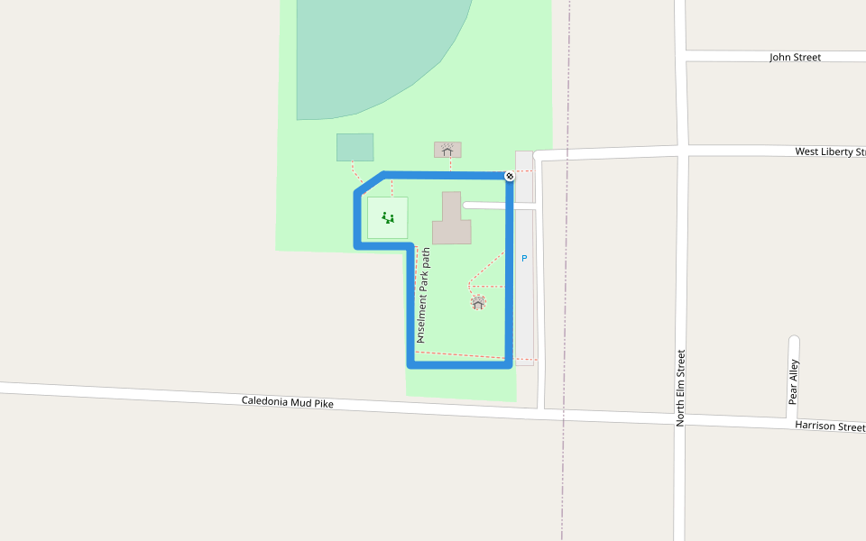 Anselment Park path walking route map in Caledonia