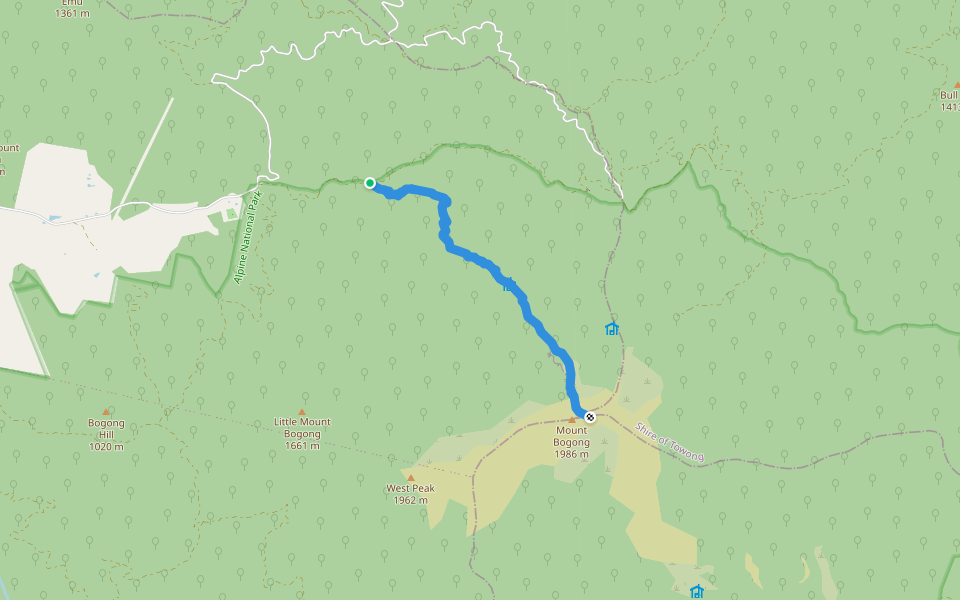 The Staircase walking route map in Tawonga