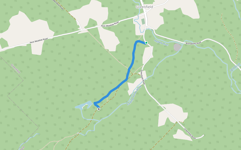 Lake Trail walking route map in Wolfville
