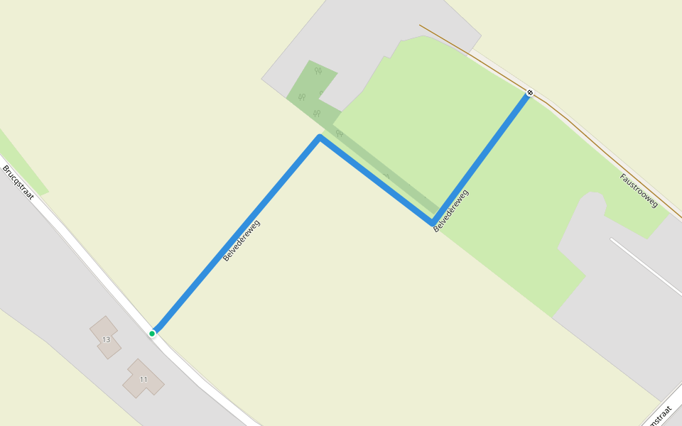 Belvedèreweg walking route map in Zwevegem