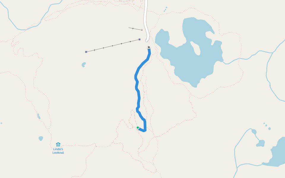 Winter Games Trail walking route map in Clarenville