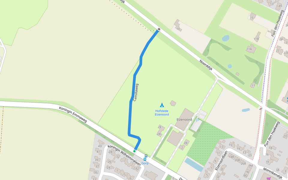 Camillaweg walking route map in Vrouwenpolder