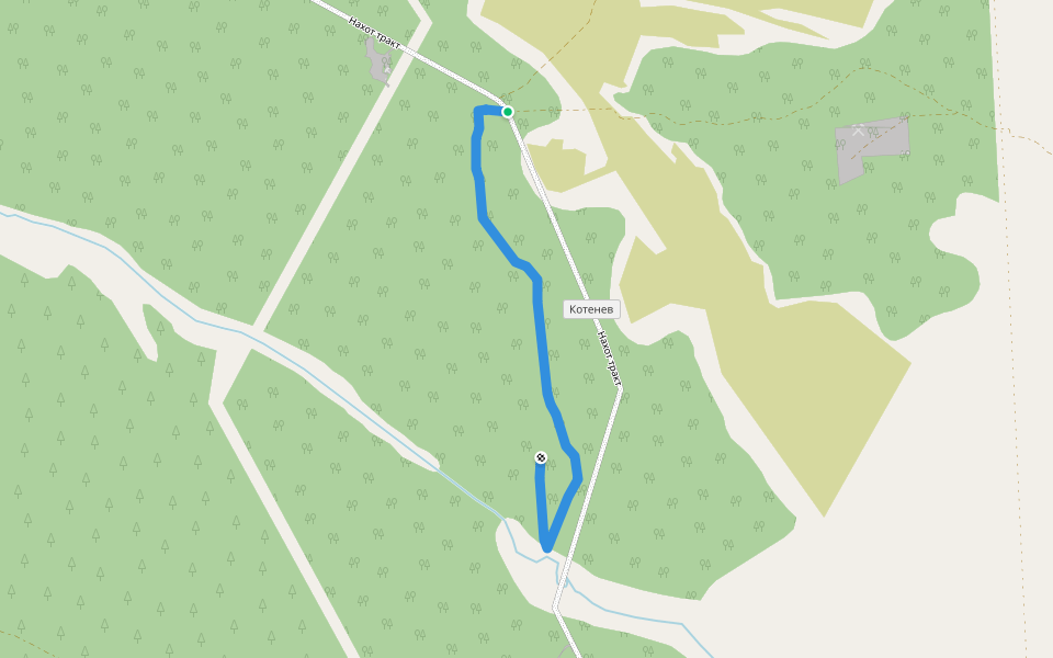 тропа грибника walking route map in Chulman