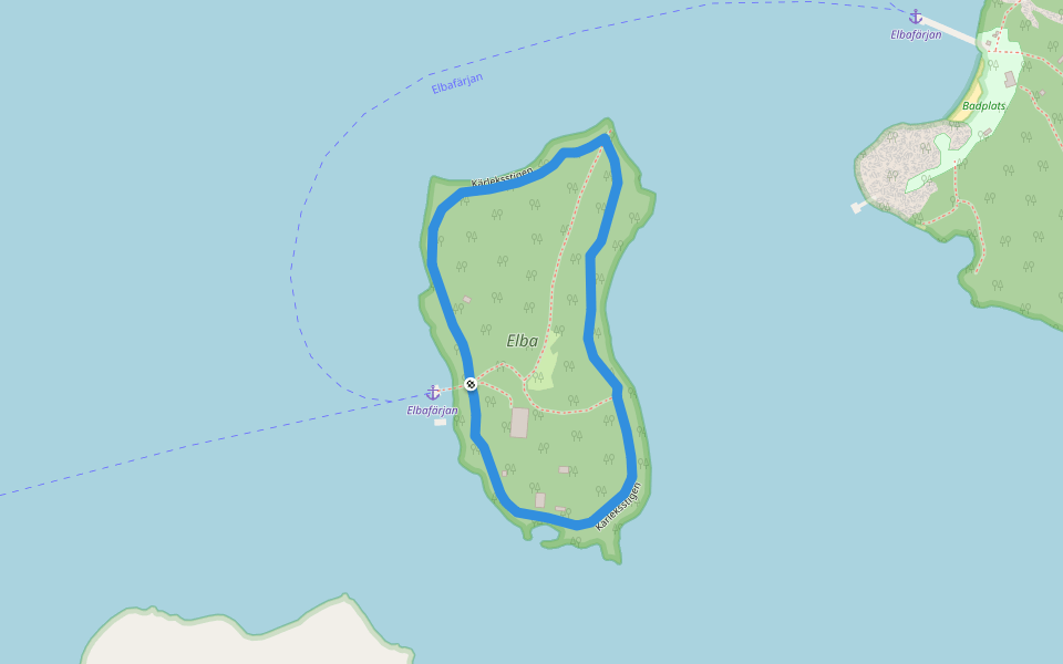 Kärleksstigen walking route map in Västerås