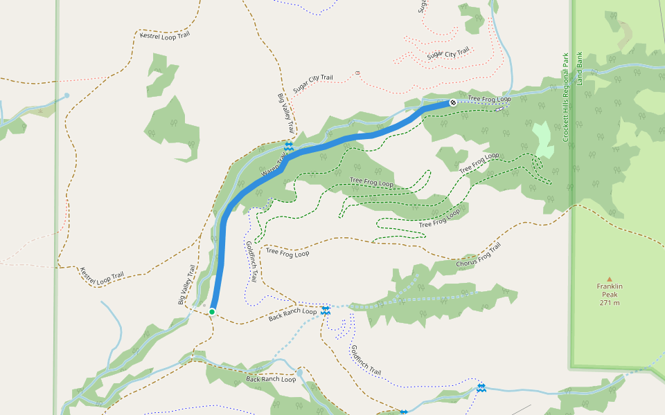 Warep Trail walking route map in Rodeo