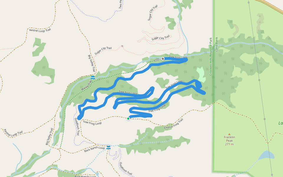 Tree Frog Loop walking route map in Rodeo