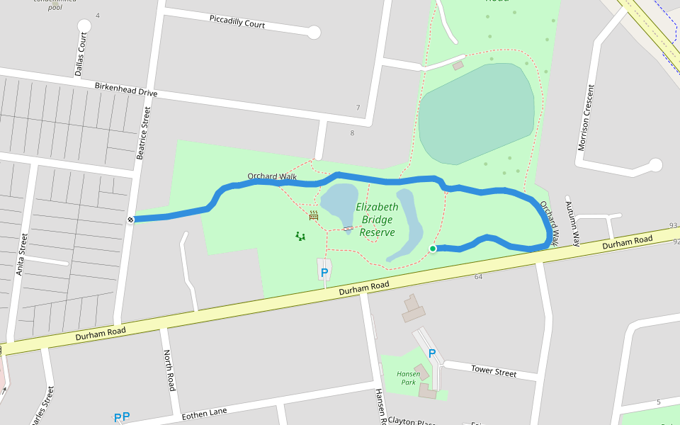 Orchard Walk walking route map in Kilsyth