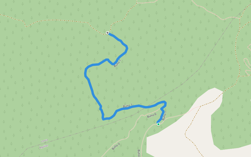 Búho 1 walking route map in Águilas