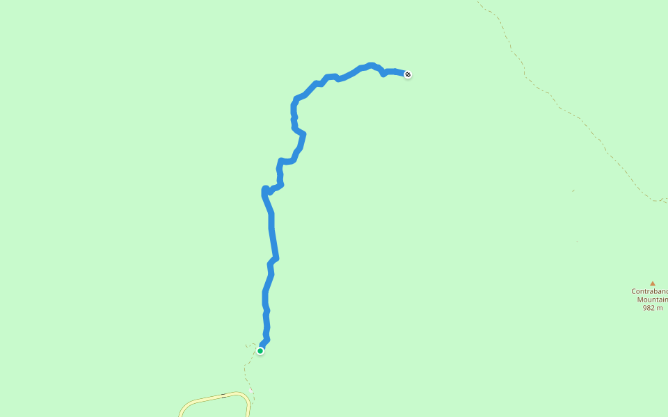 Fresno Divide walking route map in Redford