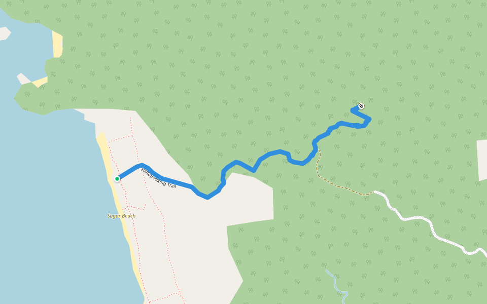 Hilltop Hiking Trail walking route map in Sipalay