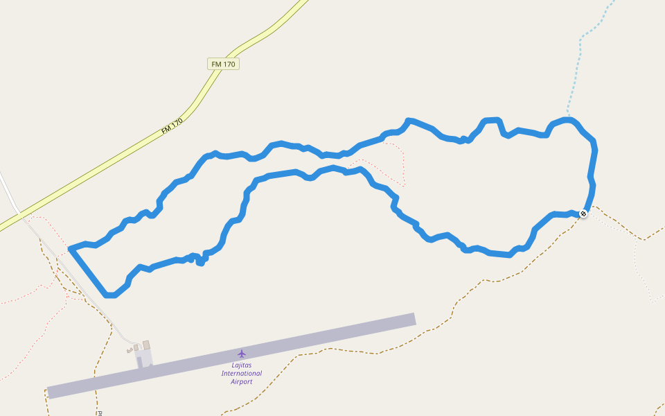 Loop 3 walking route map in Terlingua