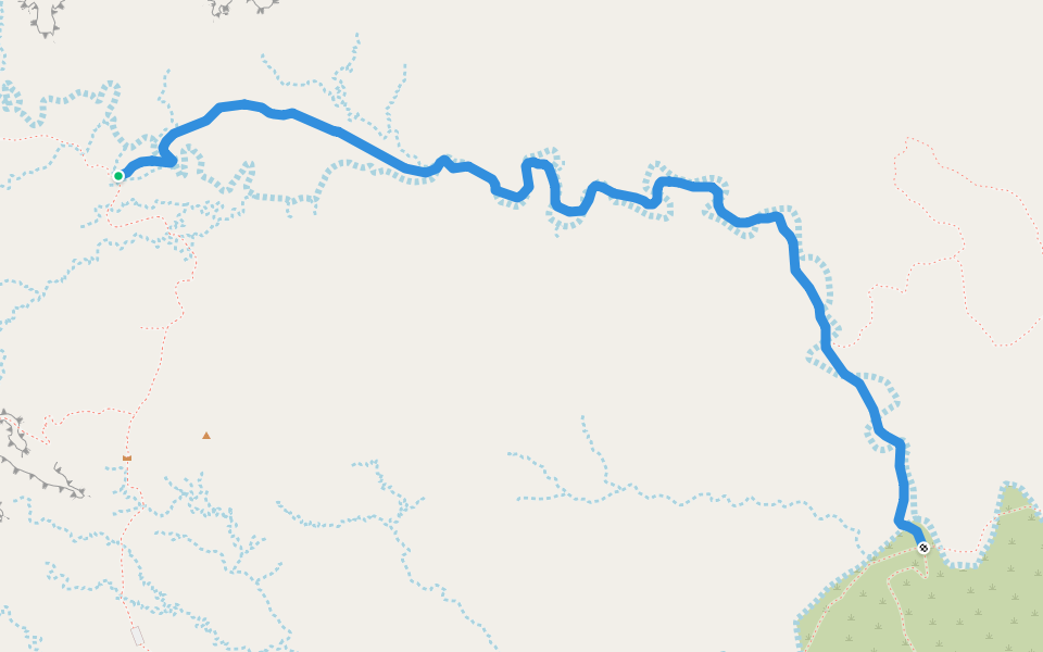Trail E - Lower Canyon Trail walking route map in Quitaque