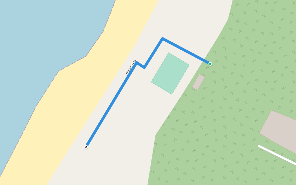 Променад walking route map in Baltiysk