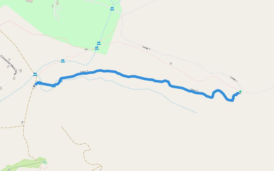 Loop 5 walking route map in Terlingua