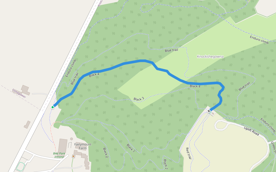 Black 4 walking route map in The Pike